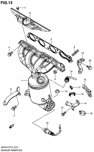 FIG.13 EXHAUST MANIFOLD