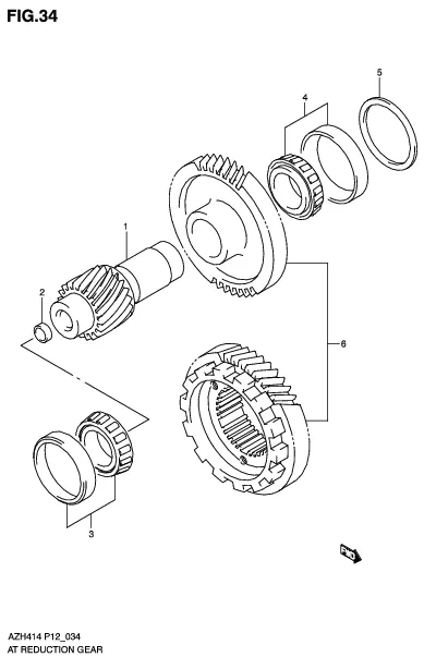 FIG.34 AT REDUCTION GEAR (AT)