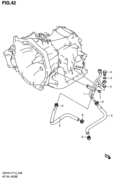 FIG.42 AT OIL HOSE (AT)