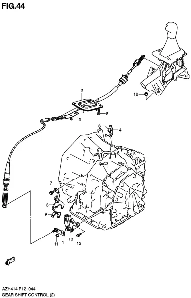 FIG.44 GEAR SHIFT CONTROL (AT)