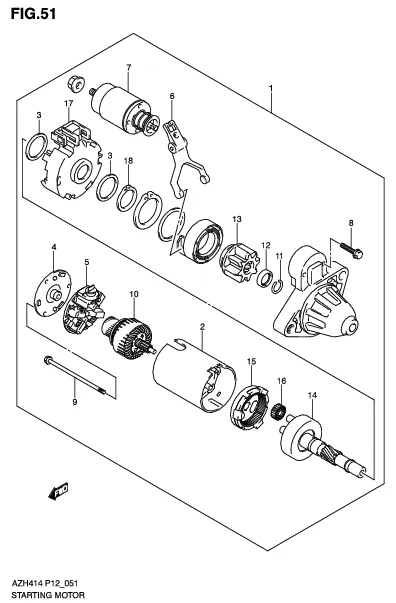 FIG.51 STARTING MOTOR