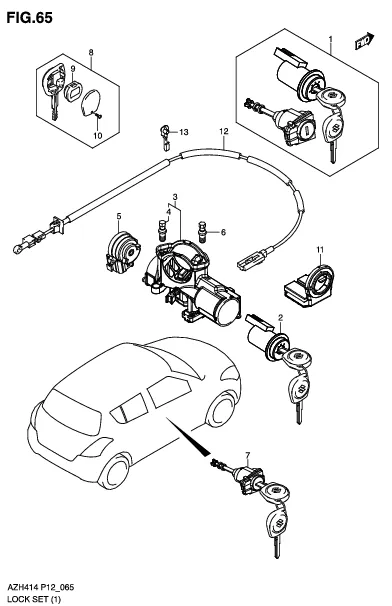 FIG.65 LOCK SET (GL)