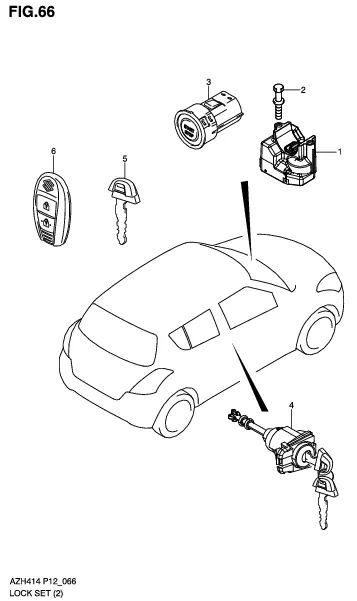 FIG.66 LOCK SET (GLX)