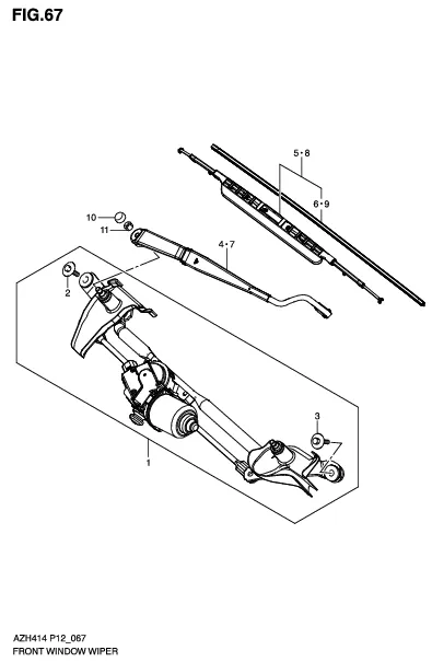 FIG.67 FRONT WINDOW WIPER