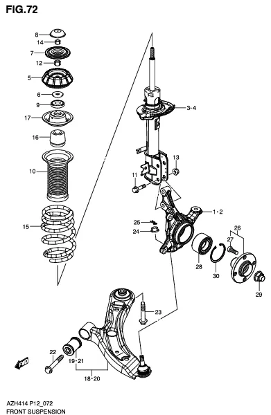FIG.72 FRONT SUSPENSION