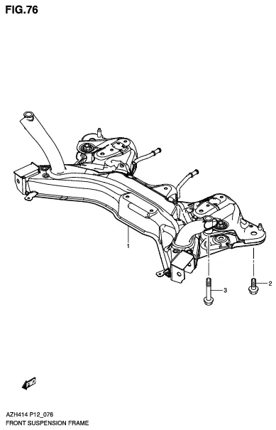 FIG.76 FRONT SUSPENSION FRAME