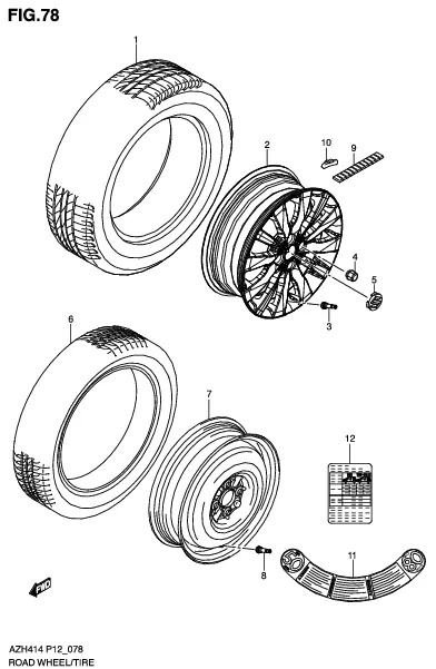FIG.78 ROAD WHEEL/TIRE
