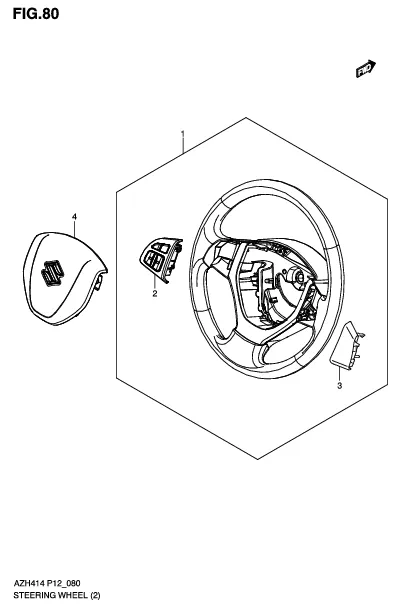 FIG.80 STEERING WHEEL (GLX)