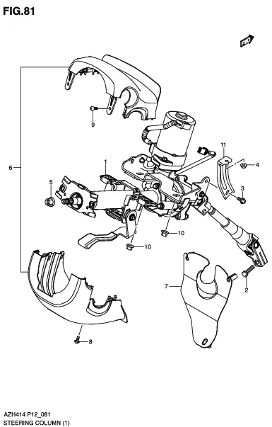 FIG.81 STEERING COLUMN (GL)