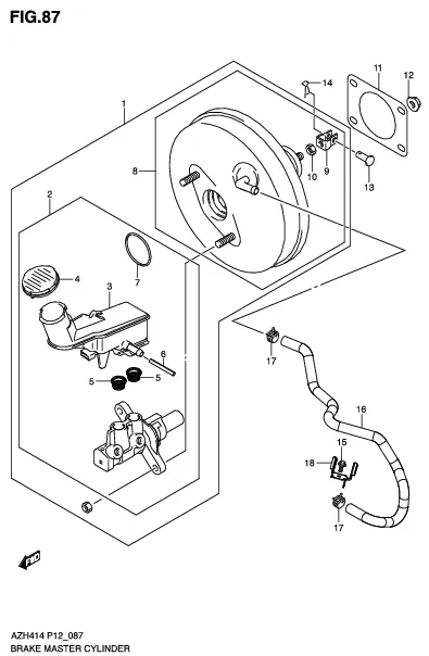 FIG.87 BRAKE MASTER CYLINDER 