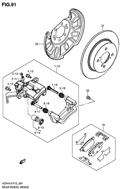 FIG.91 REAR WHEEL BRAKE