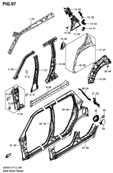 FIG.97 SIDE BODY PANEL