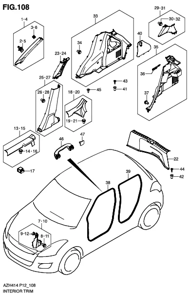 FIG.108 INTERIOR TRIM