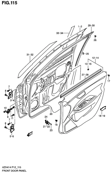 FIG.115 FRONT DOOR PANEL
