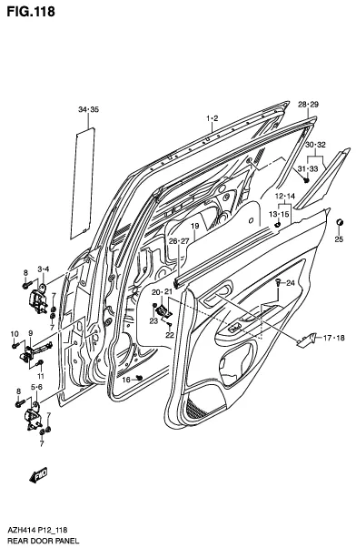 FIG.118 REAR DOOR PANEL
