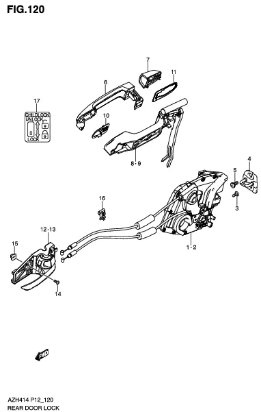 FIG.120 REAR DOOR LOCK
