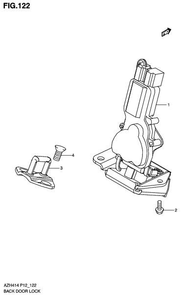 FIG.122 BACK DOOR LOCK