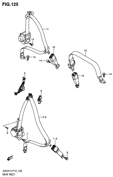 FIG.125 SEAT BELT