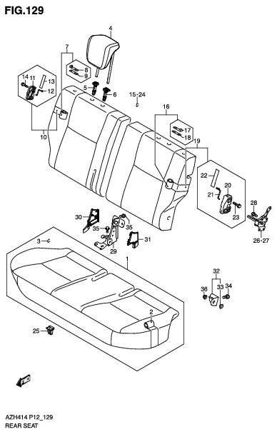 FIG.129 REAR SEAT