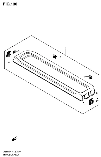 FIG.130 PARCEL SHELF (GLX)
