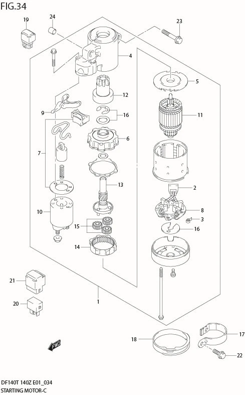 FIG 34  STARTING MOTOR