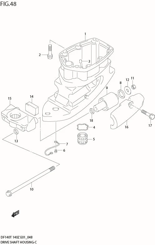 FIG 48  DRIVE SHAFT HOUSING
