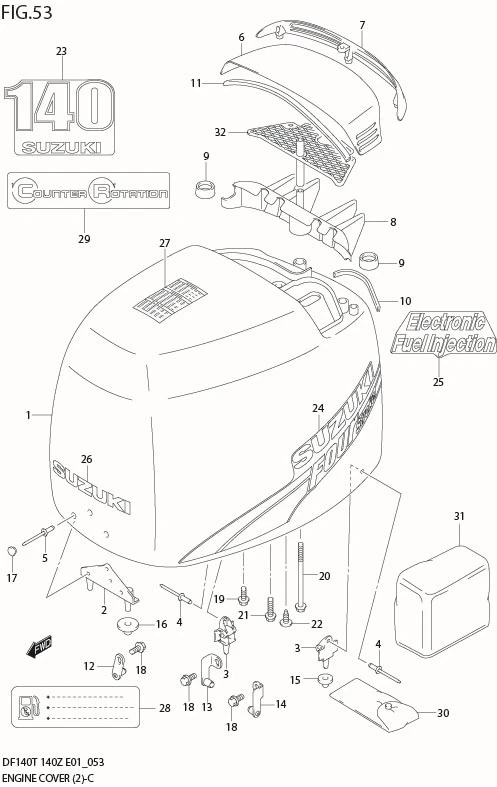 FIG 53  ENGINE COVER (MODEL:03%09)