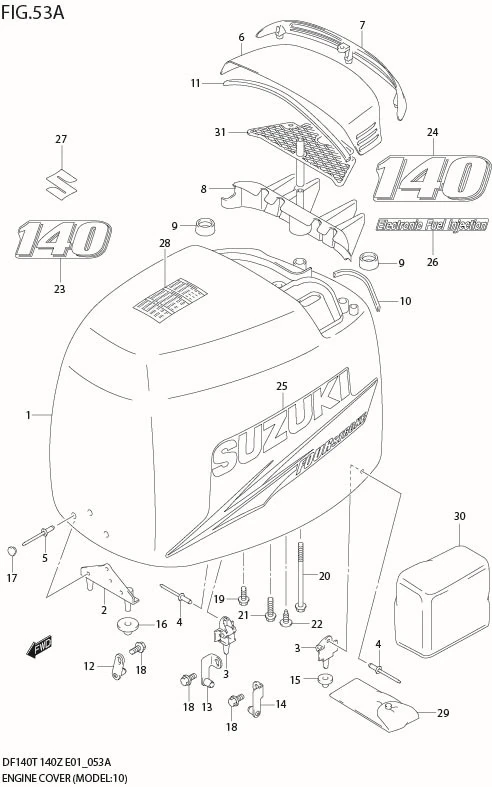 FIG 53A ENGINE COVER (MODEL:10%)
