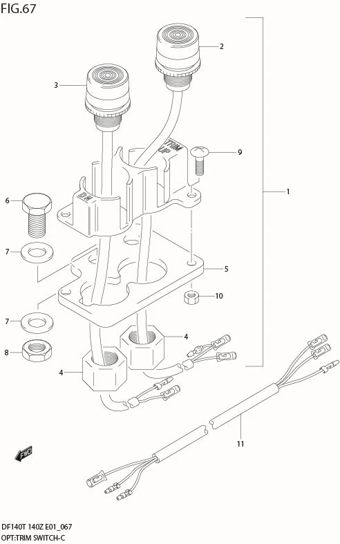 FIG 67  OPT : TRIM SWITCH (MODEL:02%04)