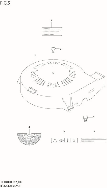 FIG 5   RING GEAR COVER (DF140Z E1)