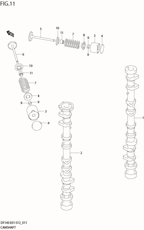FIG 11  CAMSHAFT (DF140Z E1)