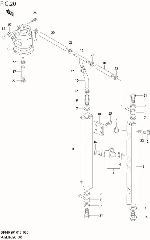 FIG 20  FUEL INJECTOR (DF140T E40)