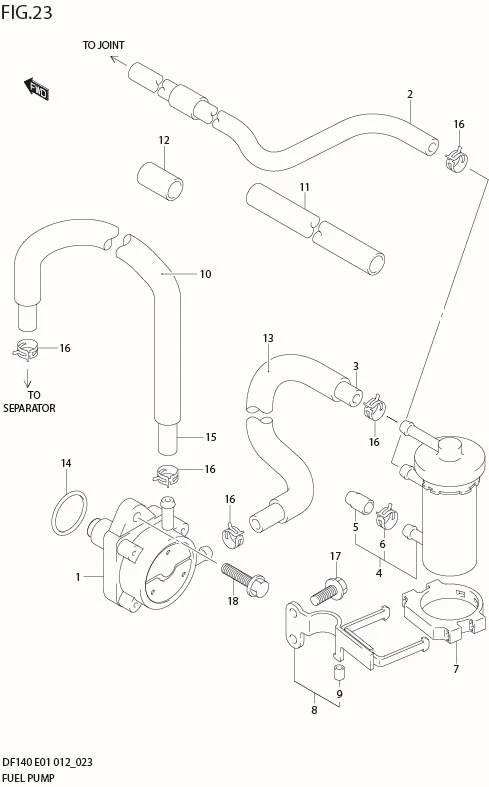 FIG 23  FUEL PUMP (DF140T E1)