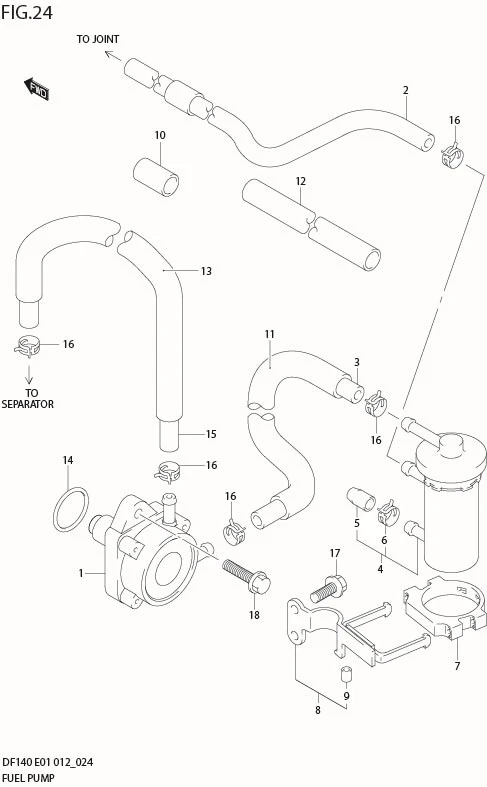 FIG 24  FUEL PUMP (DF140T E40)