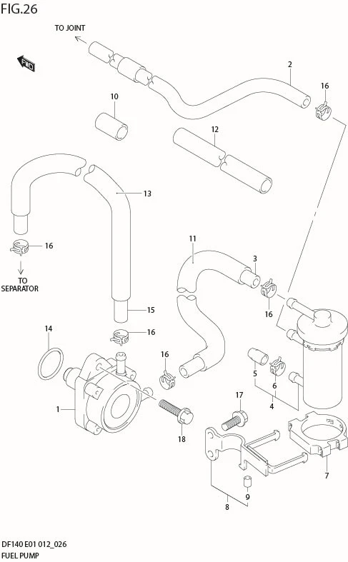FIG 26  FUEL PUMP (DF140Z E40)