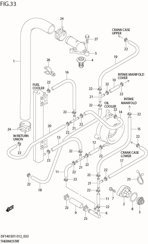 FIG 33  THERMOSTAT (DF140Z E1)