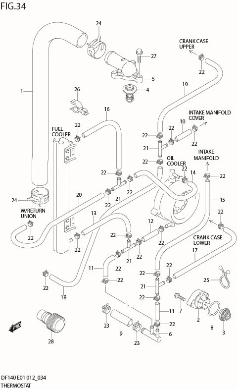 FIG 34  THERMOSTAT (DF140Z E40)
