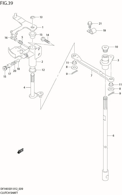 FIG 39  CLUTCH SHAFT