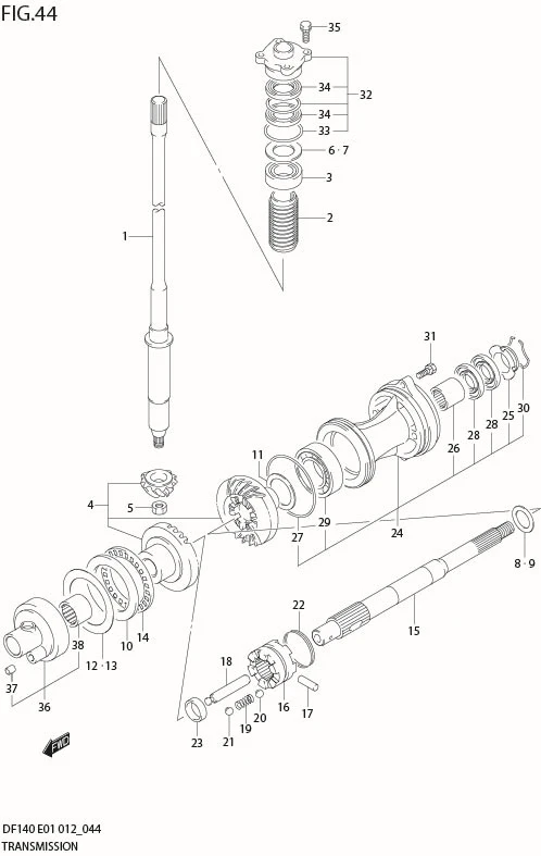 FIG 44  TRANSMISSION (DF140T E1)