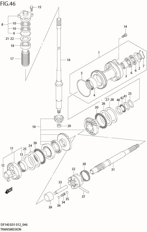 FIG 46  TRANSMISSION (DF140Z E1)
