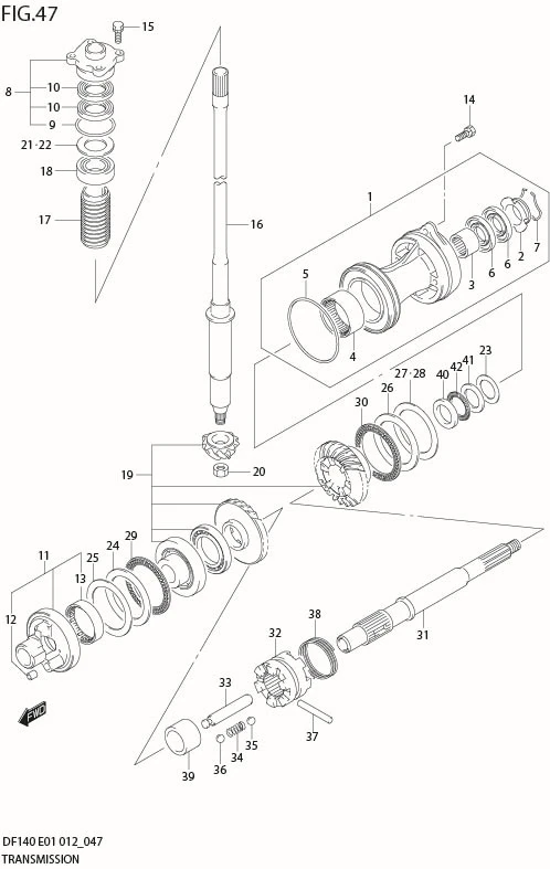 FIG 47  TRANSMISSION (DF140Z E40)