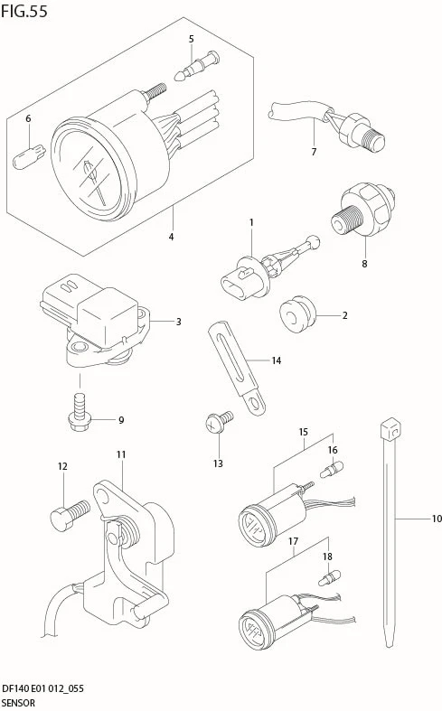 FIG 55  SENSOR (DF140Z E40)