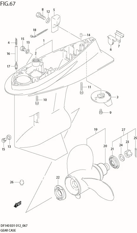 FIG 67  GEAR CASE (DF140T E1)