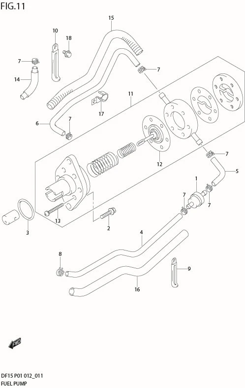 FIG 11  FUEL PUMP (DF15R P01)