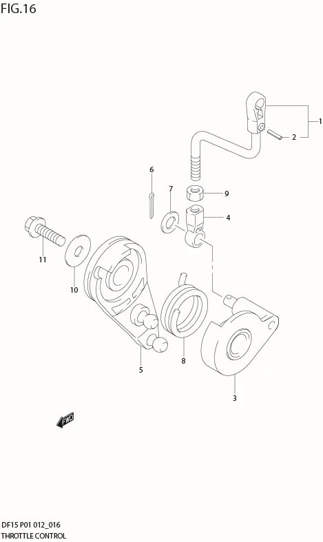 FIG 16  THROTTLE CONTROL (DF15R P01)