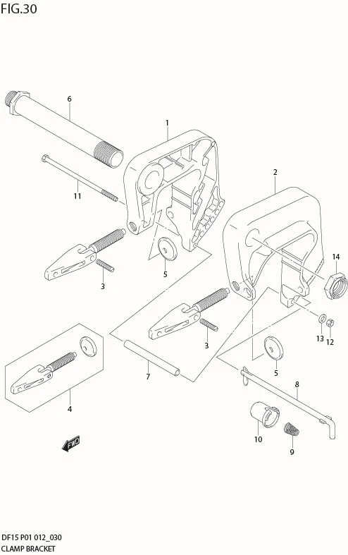 FIG 30  CLAMP BRACKET (DF15 P01)