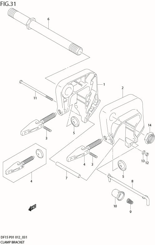 FIG 31  CLAMP BRACKET (DF15R P01)
