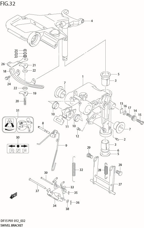 FIG 32  SWIVEL BRACKET (DF15 P01)