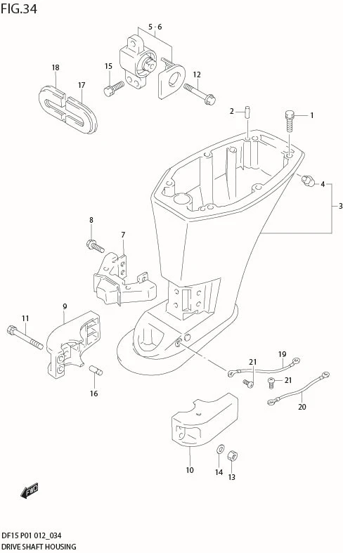 FIG 34  DRIVE SHAFT HOUSING
