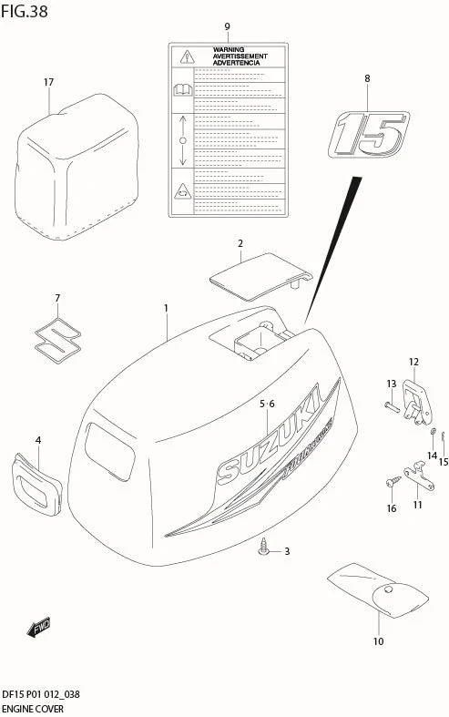 FIG 38  ENGINE COVER